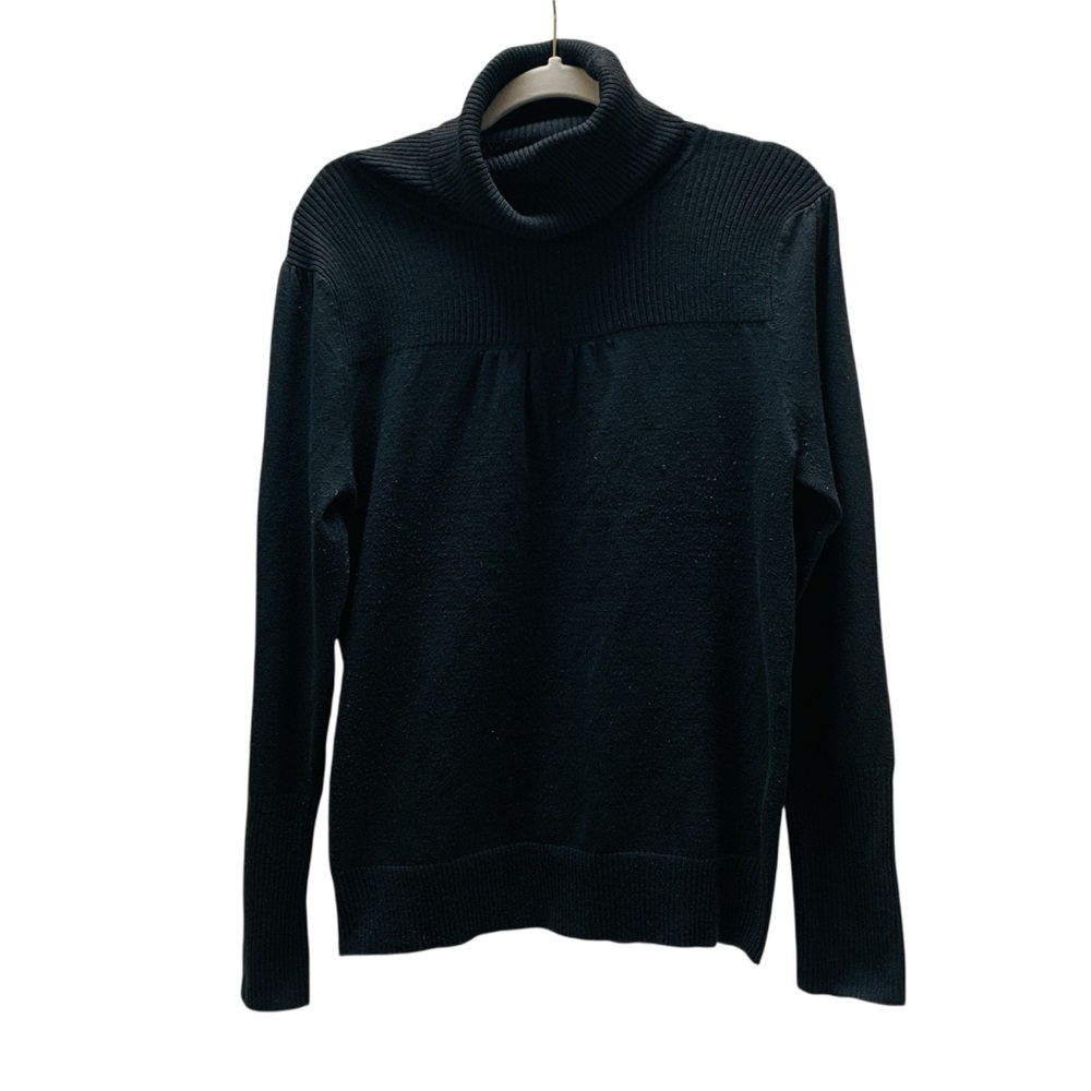 CONTACT Women’s Black Turtleneck Sweater Long Sleeve XL Cabincore Preppy